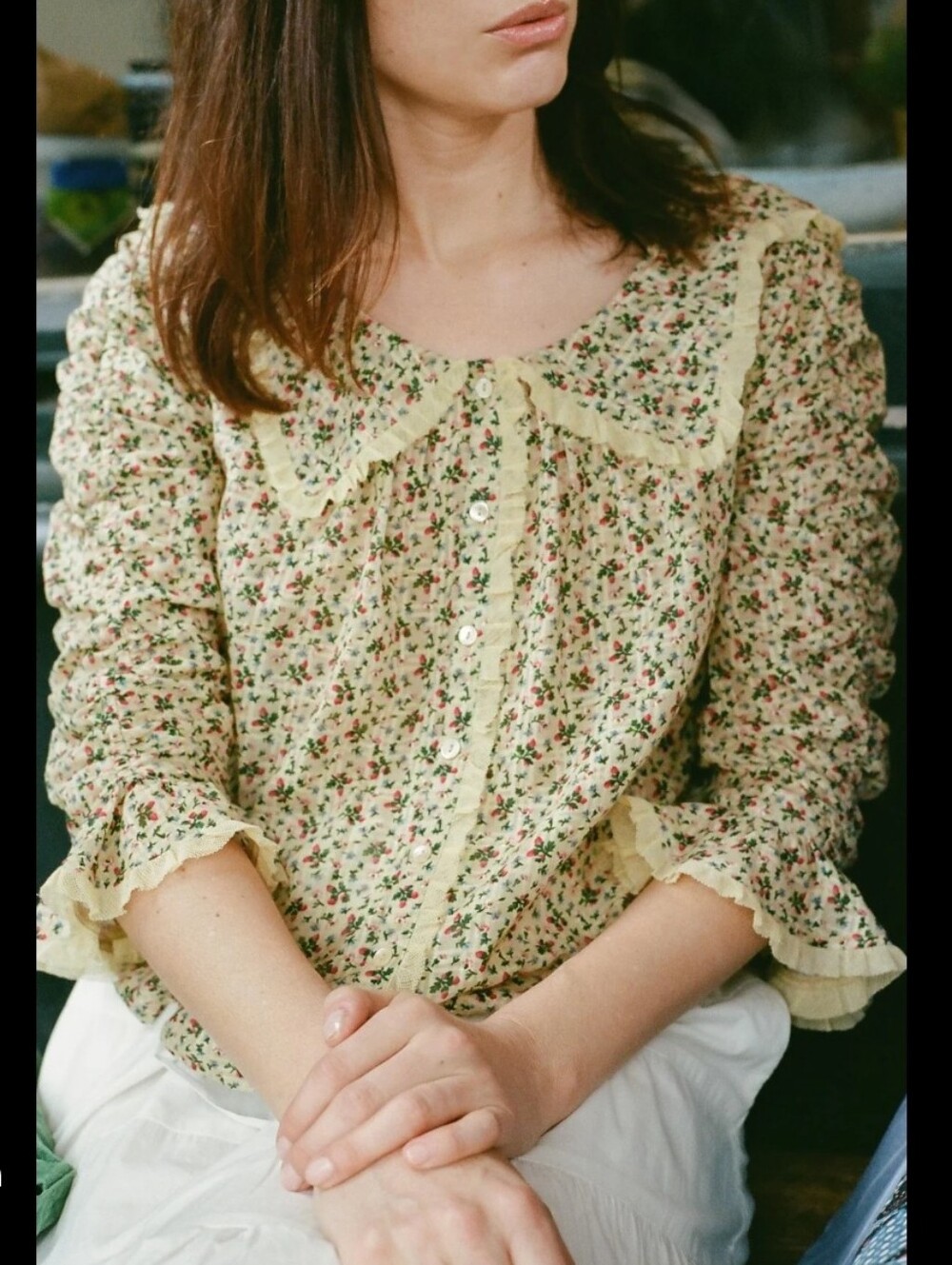 NWT Christy Dawn Amaranta Blouse In "Acorn Meadow", Size XL